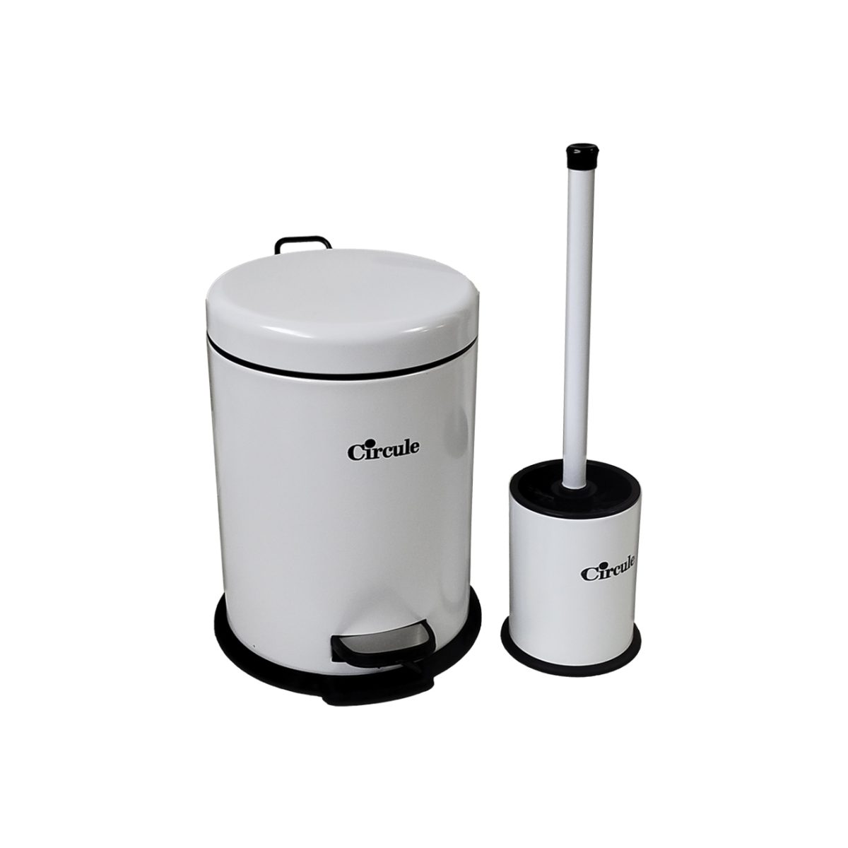 سطل وبرس  سفید سرکوله 3 لیتر