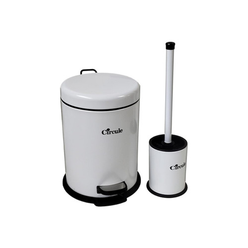 سطل وبرس سفید سرکوله 3 لیتر