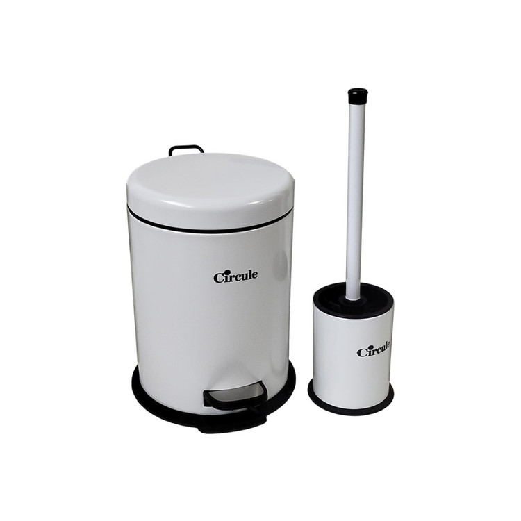 سطل وبرس سفید سرکوله 3 لیتر